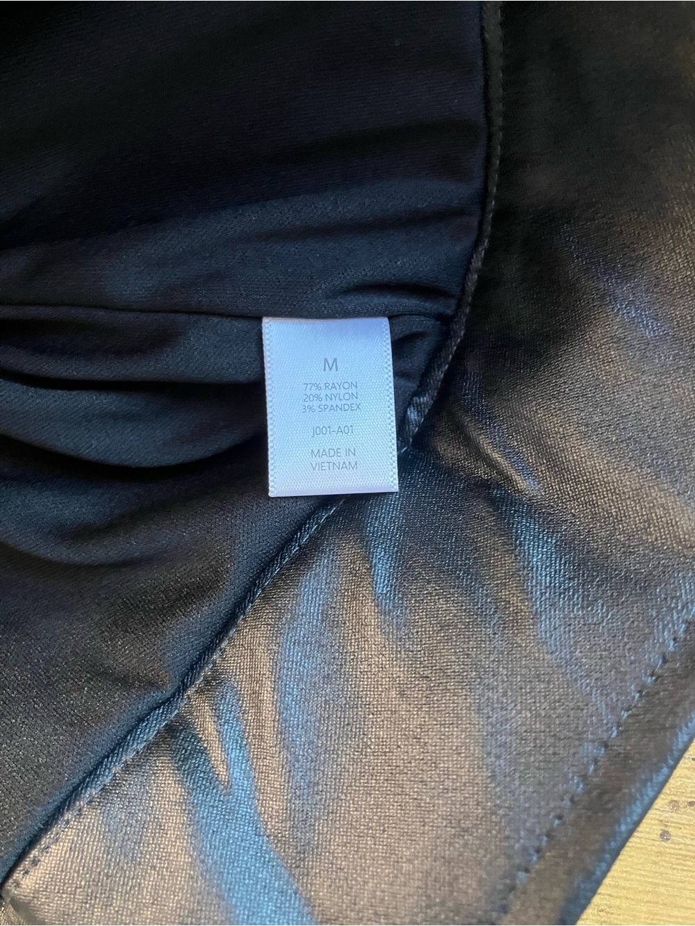 Anthropologie Cerule Black Faux Leather Jean Jacket Button Down Medium NWOT - Picture 11 of 11